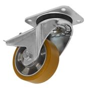 Sealey SCW5125SPL Castor Wheel Swivel Plate with Total Lock Ã˜125mm image