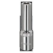 Sealey SP3808D WallDrive® Socket 8mm Deep 3/8"Sq Drive Fully Polished image