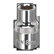 Sealey SP3808 WallDrive® Socket 8mm 3/8"Sq Drive Fully Polished image