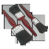 Sealey SPBS3 Pure Bristle Paint Brush Set 3pc image