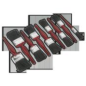 Sealey SPBS9 Pure Bristle Paint Brush Set 9pc image