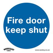 Sealey SS1V1 Mandatory Safety Sign - Fire Door Keep Shut - Self-Adhesive Vinyl image