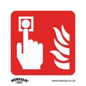 Sealey SS31V10 Safe Conditions Safety Sign - Fire Alarm Symbol - Self-Adhesive Vinyl - Pack of 10 image
