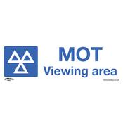 Sealey SS50P1 Warning Safety Sign - MOT Viewing Area - Rigid Plastic image