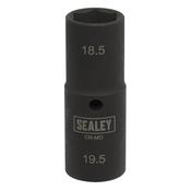 Sealey SX1819 80mm 1/2"Sq Drive 18.5/19.5mm Double Ended Deep Impact Socket image