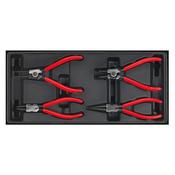 Sealey TBT03 Tool Tray with Circlip Pliers Set 4pc