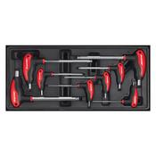 Sealey TBT06 Tool Tray with T-Handle Ball-End Hex Key Set 8pc