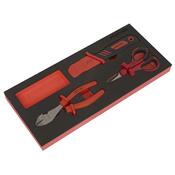 Sealey TBTE09 Premier Insulated Cutting Set with Tool Tray 3pc - VDE Approved image