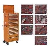 Sealey TBTPCOMBO4 Superline PRO® Tool Chest Combination 14 Drawer with 446pc Tool Kit - Orange image