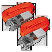 Sealey TD05045E Self-Securing Ratchet Straps 25mm x 4.5m 500kg Breaking Strength - Pair image