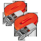 Sealey TD08045E Self-Securing Ratchet Tie Down 25mm x 4.5m 800kg Breaking Strength - Pair image