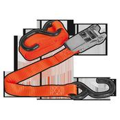 Sealey TD0845S Ratchet Tie Down 25mm x 4.5m Polyester Webbing with S-Hook 800kg Breaking Strength image