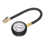 Sealey TST/PG6 Tyre Pressure Gauge with Clip-On Chuck 0-7bar(0-100psi) image