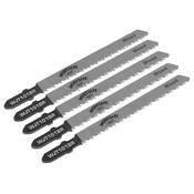 Sealey WJT101BR Jigsaw Blade Wood &amp; Plastics 75mm 10tpi - Pack of 5 image