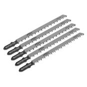 Sealey WJT301CD Jigsaw Blade Wood &amp; Plastics 90mm 8tpi - Pack of 5 image