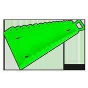 Sealey WR09HV Reverse Spanner Rack Capacity 15 Spanners Hi-Vis Green image