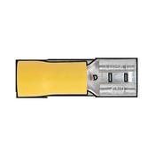 Sealey YT13 Push-On Terminal 6.3mm Female Yellow Pack of 100 image