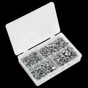 Sealey AB029SN Steel Nut Assortment DIN 934 - 1/4"-1/2"UNF 320pc image