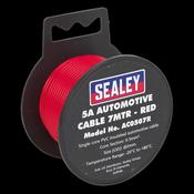 Sealey AC0507R Automotive Cable Thick Wall 5A 7m Red image