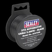 Sealey AC2725B Automotive Cable Thick Wall 27A 2.5m Black