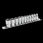 Sealey AK2670 Socket Set 11pc 1/4"Sq Drive WallDrive® - Imperial image