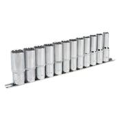 Sealey AK2685 Socket Set 12pc 1/2"Sq Drive 12pt Deep WallDrive® Metric image