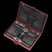 Sealey AK3028BSW Tap &amp; Die Set 28pc Split Dies Imperial BSW image