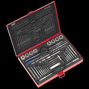 Sealey AK3037 Tap &amp; Die Set 37pc Split Dies - Metric image