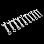 Sealey AK633 Combination Spanner Set 10pc Stubby Metric image