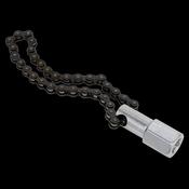 Sealey AK641 Oil Filter Chain Wrench 135mm Capacity 1/2"Sq Drive image
