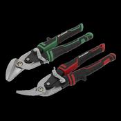 Sealey AK69072 High Leverage Offset Aviation Tin Snip Set 2pc image