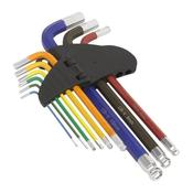 Sealey AK7190 Premier Long Ball-End Hex Key Set 9pc image