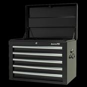 Sealey AP26059TB Topchest 5 Drawer with Ball Bearing Slides - Black image