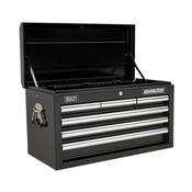 Sealey AP33069B Topchest 6 Drawer with Ball Bearing Slides - Black image