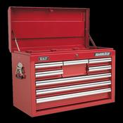 Sealey AP33089 Topchest 8 Drawer with Ball Bearing Slides - Red image