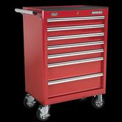 Sealey AP33479 Rollcab 7 Drawer with Ball-Bearing Slides - Red image