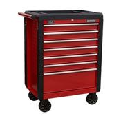 Sealey AP3407 Superline PRO Rollcab 7 Drawer with Ball Bearing Slides - Red image