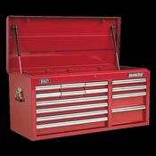 Sealey AP41149 Topchest 14 Drawer with Ball Bearing Slides Heavy-Duty - Red image