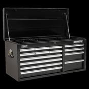 Sealey AP41149B Topchest 14 Drawer with Ball Bearing Slides Heavy-Duty - Black image