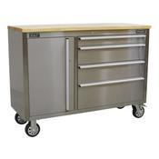 Sealey AP4804SS Mobile Stainless Steel Tool Cabinet 4 Drawer image