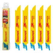 Starrett B618-5 Fast Cut General Purpose Bi-Metal Reciprocating Blades 152mm x 19mm x 0.90mm / 6 x 3/4 x .035 x 18 TPI Pack of 5 image