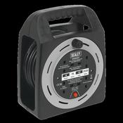Sealey BCR15CB 15m Box Type Cable Reel with Thermal Trip 4 x 230V image