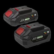 Sealey BK24 Power Tool Battery Pack 20V 2Ah &amp; 4Ah Kit for SV20 Series image
