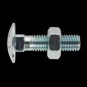Sealey CBN1040 Coach Bolt &amp; Nut M10 x 40mm Zinc Pack of 50 image