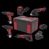 Sealey CP20VCOMBO2 SV20 Series 5 x 20V Cordless Tool Combo - 2 Batteries image