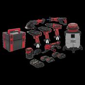 Sealey CP20VCOMBO4 SV20 Series 8 x 20V Cordless Tool Combo - 4 Batteries image