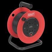 Sealey CR25/1.5 Cable Reel 25m 4 x 230V 1.5mm² Heavy-Duty Thermal Trip image