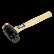 Sealey CRF35 Copper/Rawhide Faced Hammer 3.5lb Hickory Shaft image