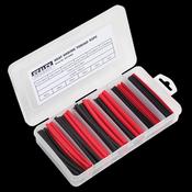 Sealey HST100BR Heat Shrink Tubing Assortment 95pc 100mm Black &amp; Red image