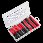 Sealey HST501BR Heat Shrink Tubing Assortment 180pc 50 &amp; 100mm Black &amp; Red image